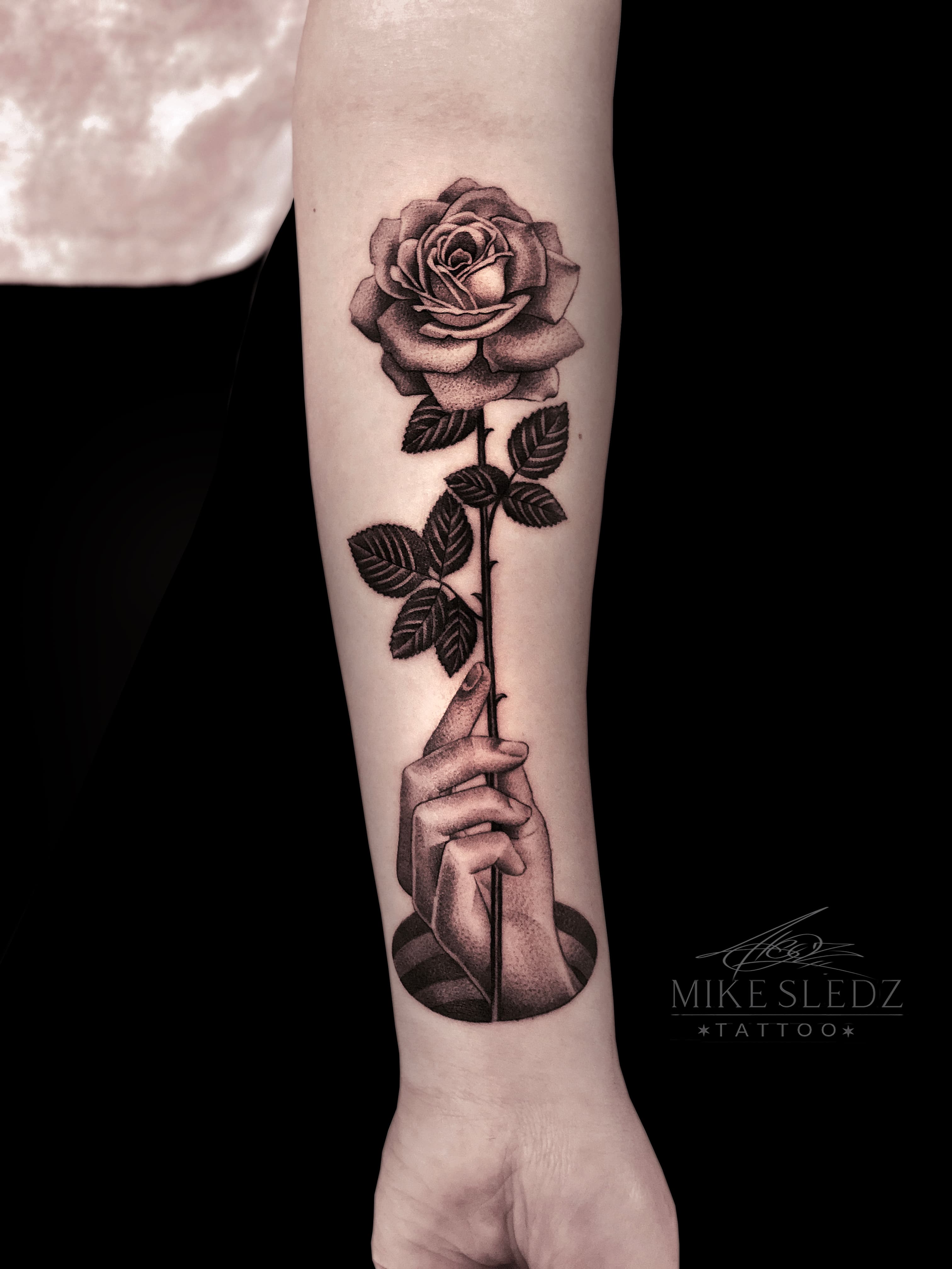 Stem Rose Tattoo